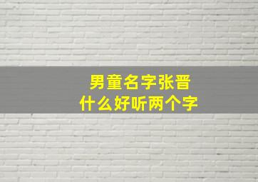 男童名字张晋什么好听两个字