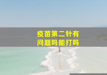 疫苗第二针有问题吗能打吗