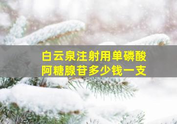 白云泉注射用单磷酸阿糖腺苷多少钱一支