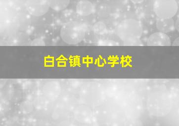 白合镇中心学校