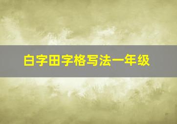 白字田字格写法一年级