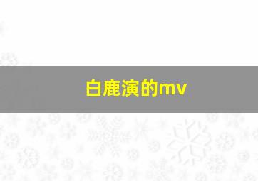 白鹿演的mv