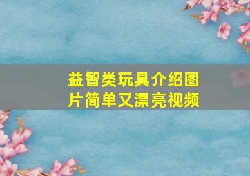 益智类玩具介绍图片简单又漂亮视频