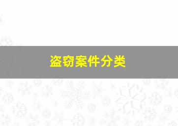 盗窃案件分类