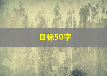 目标50字