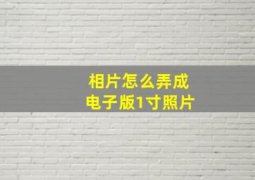 相片怎么弄成电子版1寸照片