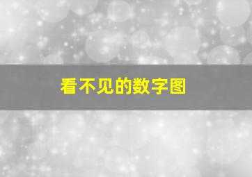 看不见的数字图