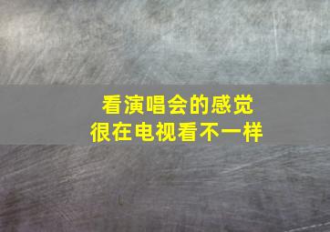 看演唱会的感觉很在电视看不一样