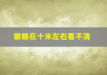 眼睛在十米左右看不清