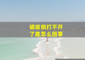 磁吸锁打不开了是怎么回事