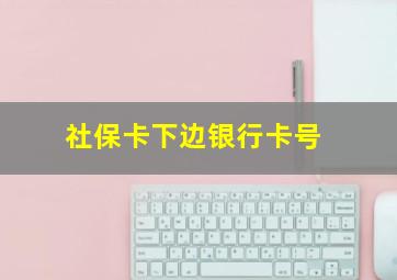 社保卡下边银行卡号