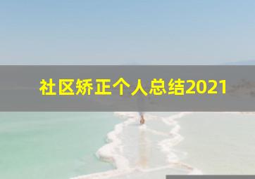 社区矫正个人总结2021