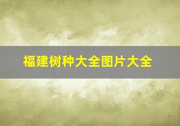 福建树种大全图片大全