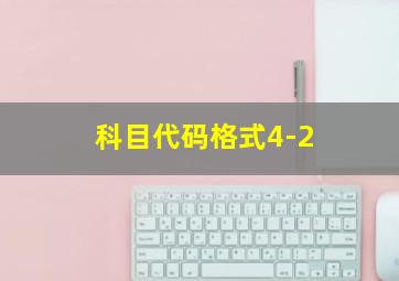 科目代码格式4-2