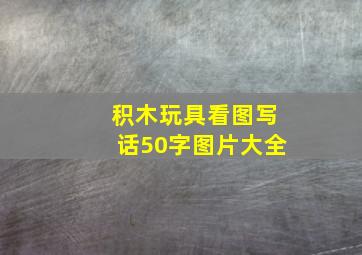 积木玩具看图写话50字图片大全