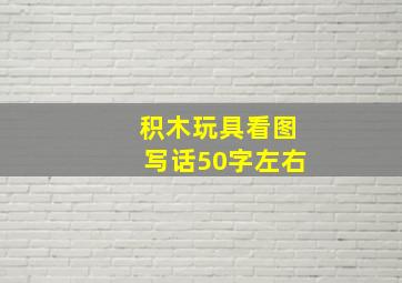 积木玩具看图写话50字左右