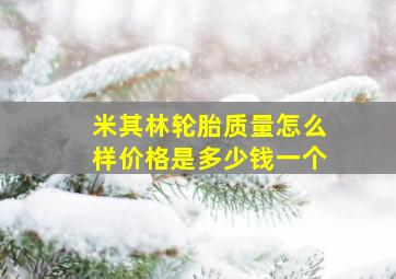 米其林轮胎质量怎么样价格是多少钱一个