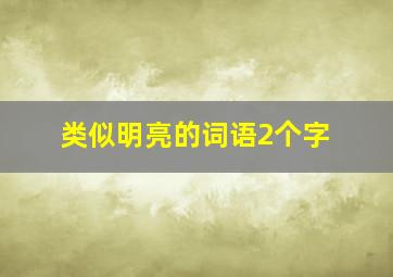 类似明亮的词语2个字