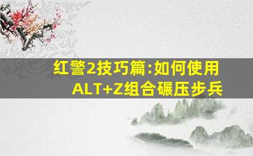 红警2技巧篇:如何使用ALT+Z组合碾压步兵