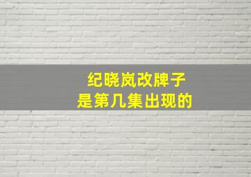 纪晓岚改牌子是第几集出现的