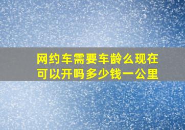 网约车需要车龄么现在可以开吗多少钱一公里