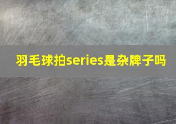 羽毛球拍series是杂牌子吗