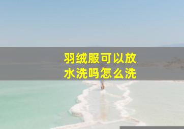 羽绒服可以放水洗吗怎么洗