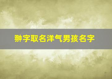 翀字取名洋气男孩名字