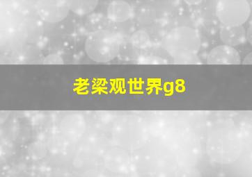 老梁观世界g8