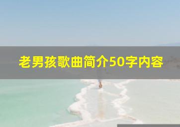 老男孩歌曲简介50字内容