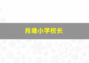 肖塘小学校长