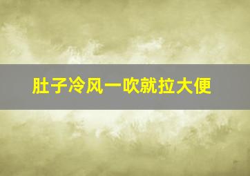 肚子冷风一吹就拉大便