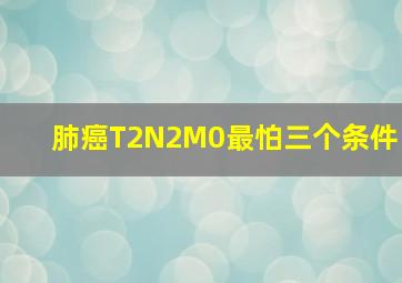 肺癌T2N2M0最怕三个条件