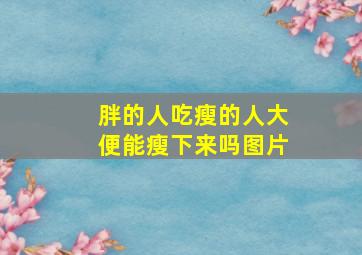 胖的人吃瘦的人大便能瘦下来吗图片