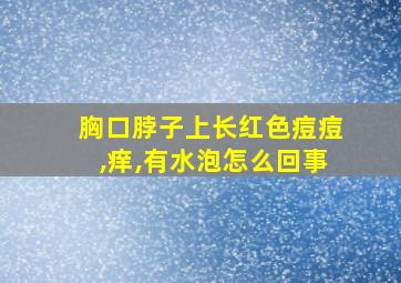 胸口脖子上长红色痘痘,痒,有水泡怎么回事