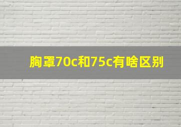 胸罩70c和75c有啥区别