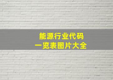 能源行业代码一览表图片大全