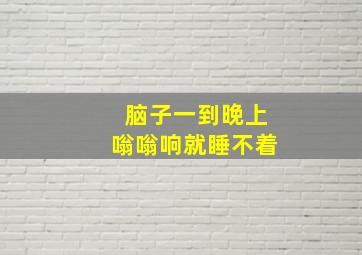 脑子一到晚上嗡嗡响就睡不着