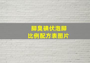 脚臭碘伏泡脚比例配方表图片