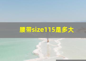 腰带size115是多大