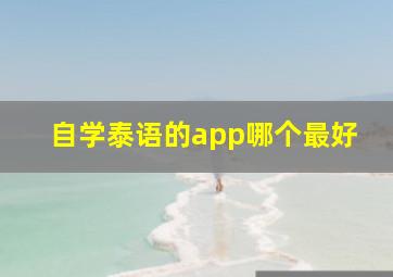 自学泰语的app哪个最好