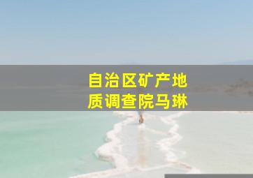 自治区矿产地质调查院马琳