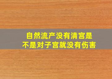 自然流产没有清宫是不是对子宫就没有伤害