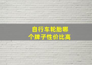 自行车轮胎哪个牌子性价比高