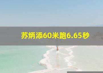 苏炳添60米跑6.65秒