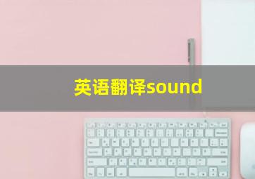 英语翻译sound