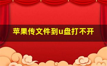 苹果传文件到u盘打不开