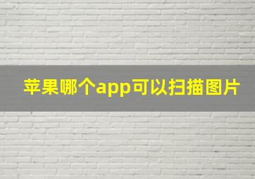 苹果哪个app可以扫描图片