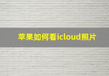 苹果如何看icloud照片