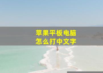 苹果平板电脑怎么打中文字